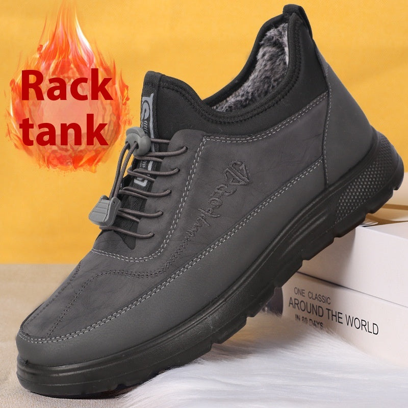 Waterproof Fleece-Lined Sneakers – Thickened Polyurethane Design for Warmth