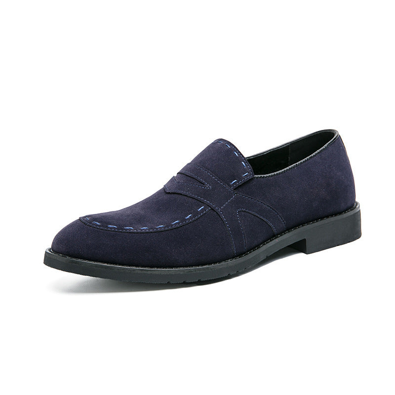 Men's British-Style Pointed Casual Suede Shoes