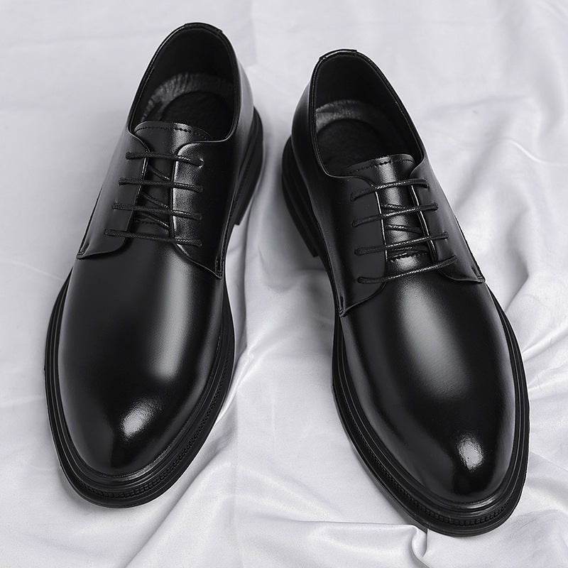 Men's Business Formal British Commuter Black Leather Shoes