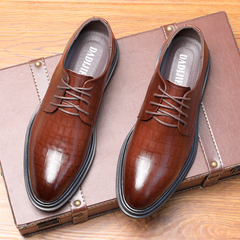 New Autumn British Men's Casual Leather Shoes – Plus Size, Genuine Leather, Business Style