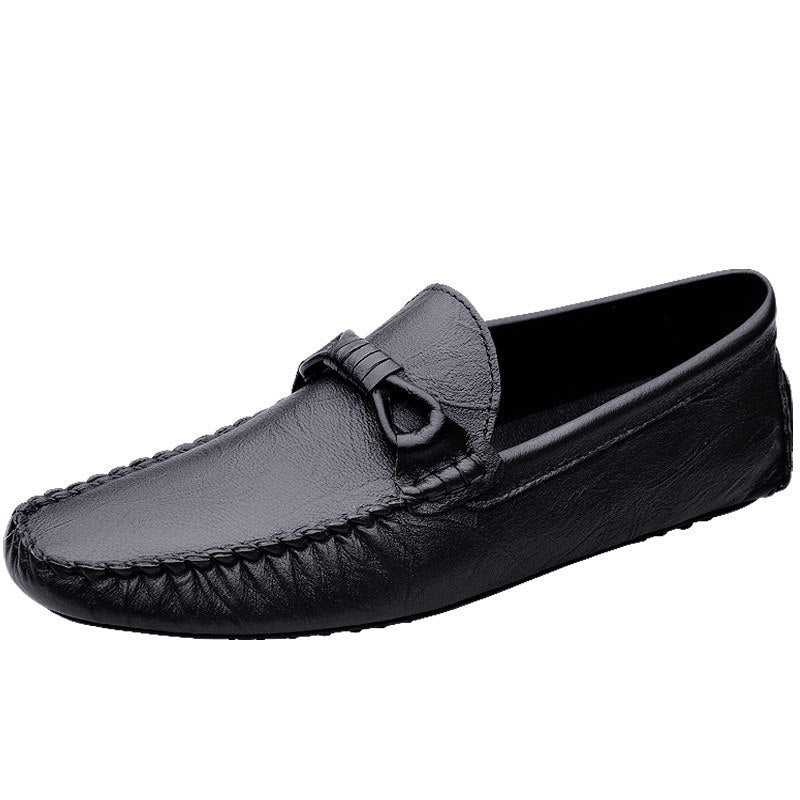 British-Style Slip-On Men's Casual Leather Shoes