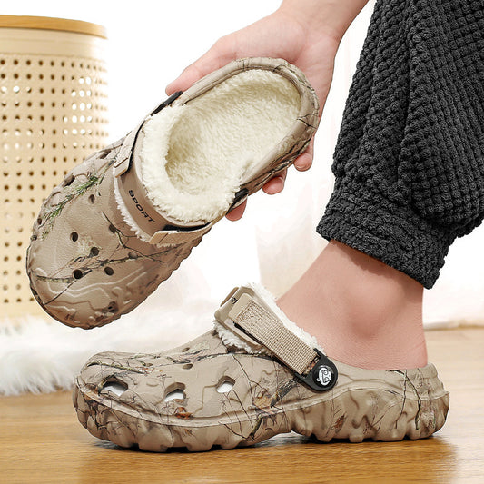 Cotton Home Slippers – Thick-Soled, Fleece-Lined, Warm Closed Toe Cotton Shoes