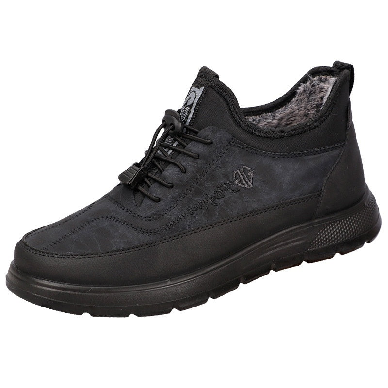 Waterproof Fleece-Lined Sneakers – Thickened Polyurethane Design for Warmth