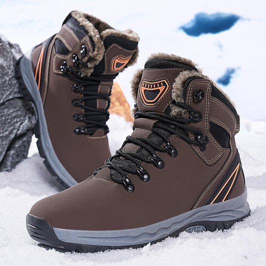 Winter Plus Size Fleece-Lined Padded Snow Boots for Warmth