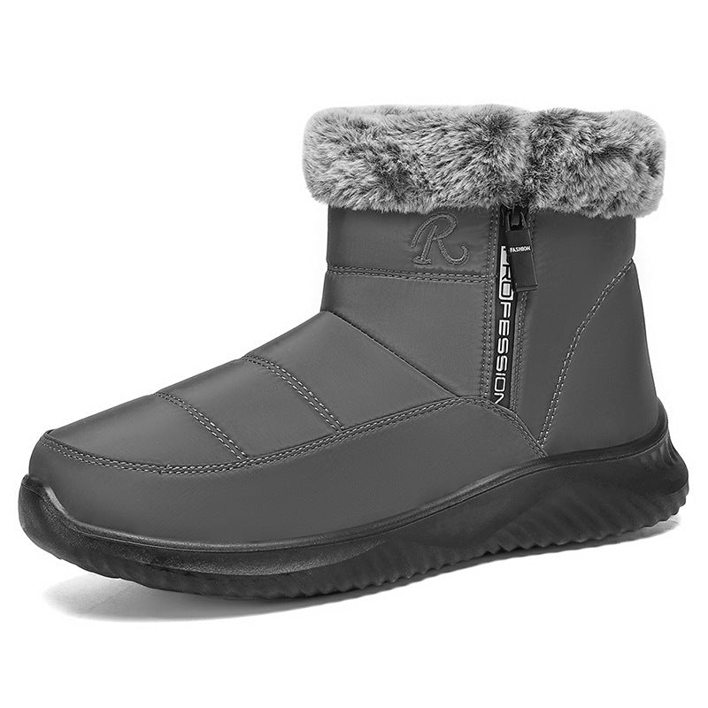 Men's High-Top Fleece-Lined Cotton-Padded Boots – Warm and Thick Winter Shoes