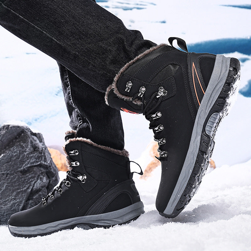 Winter Plus Size Fleece-Lined Padded Snow Boots for Warmth