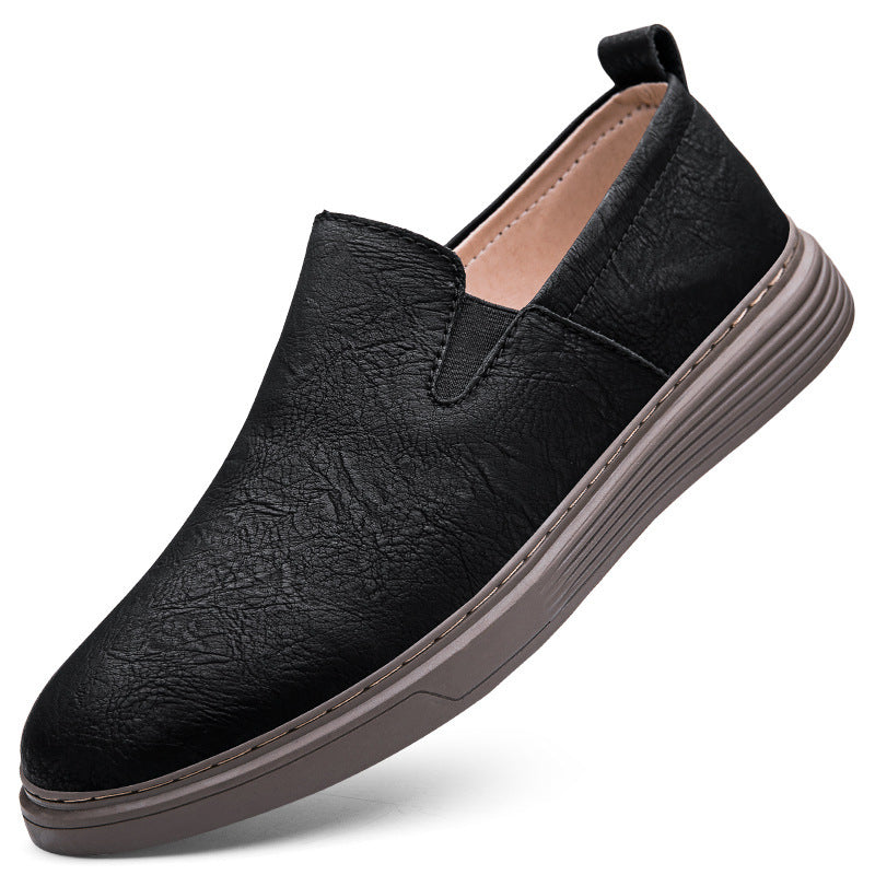 Men's Slip-On Soft Bottom Board Shoes – Hand-Stitched and Breathable Design