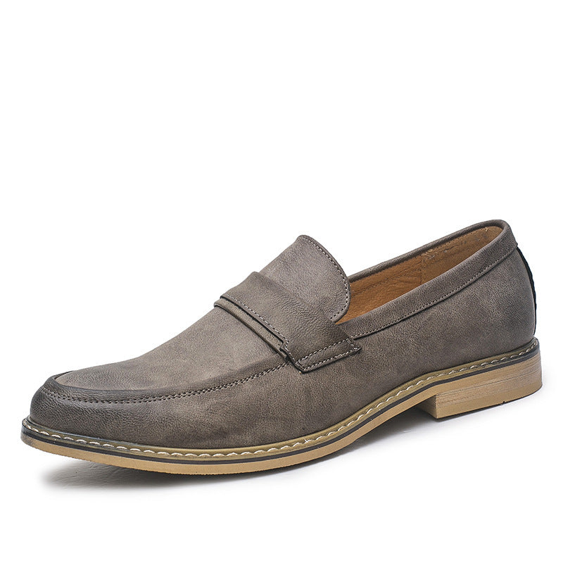 Men's Slip-on Leather Shoes for Business and Formal Wear, Gentleman Style