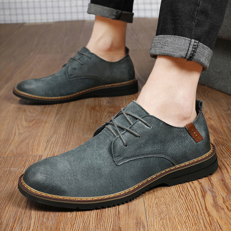 Plus Size Men's Casual Leather Shoes, New for Spring