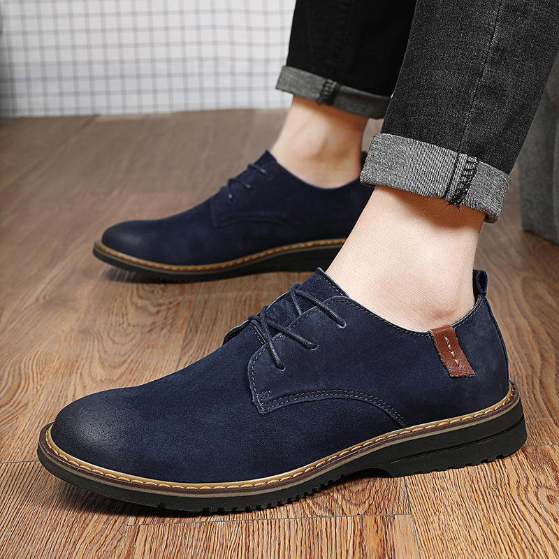 Plus Size Men's Casual Leather Shoes, New for Spring