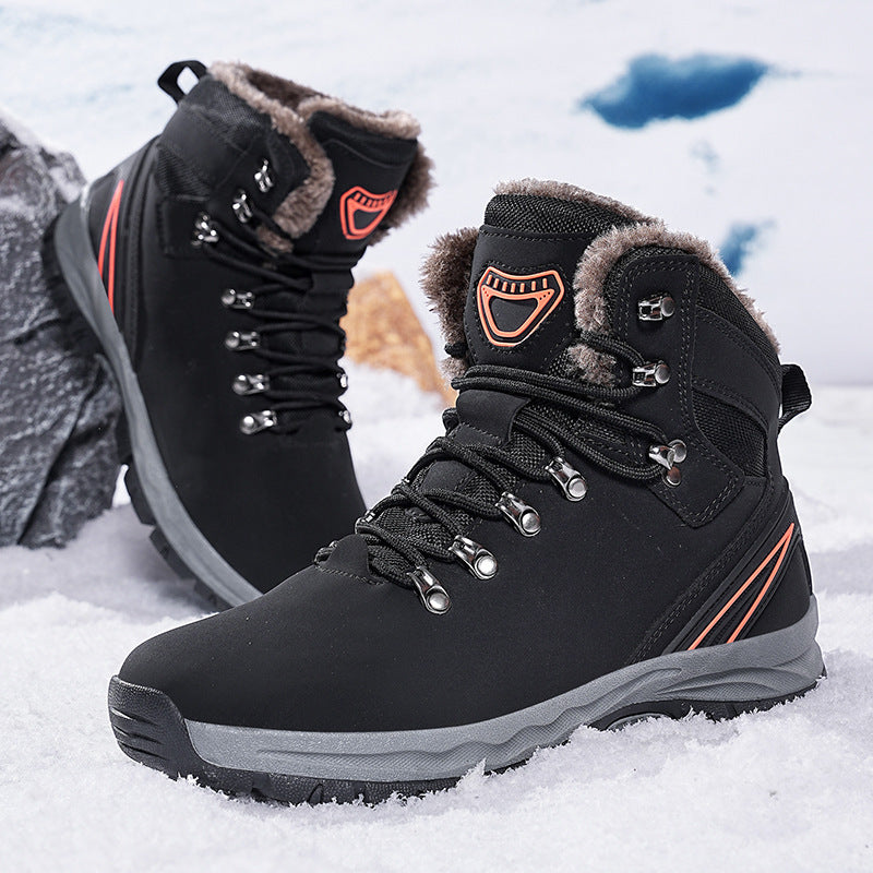 Winter Plus Size Fleece-Lined Padded Snow Boots for Warmth