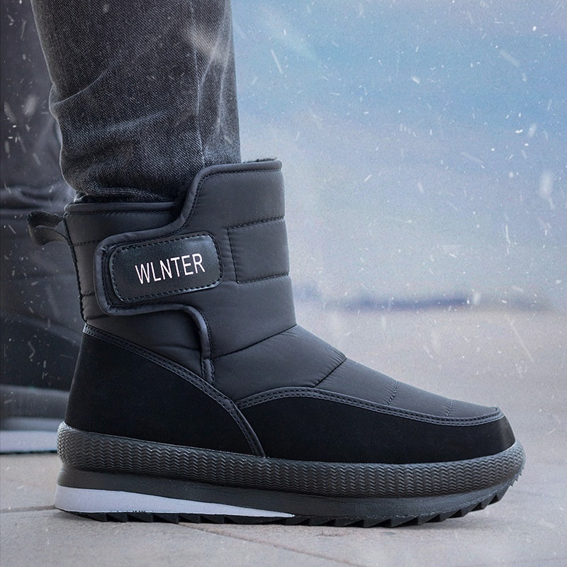 Winter Fleece-Lined Outdoor Snow Boots – Thickened, Non-Slip, and Warm Cotton Shoes