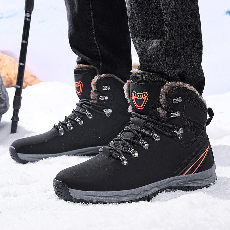 Winter Plus Size Fleece-Lined Padded Snow Boots for Warmth