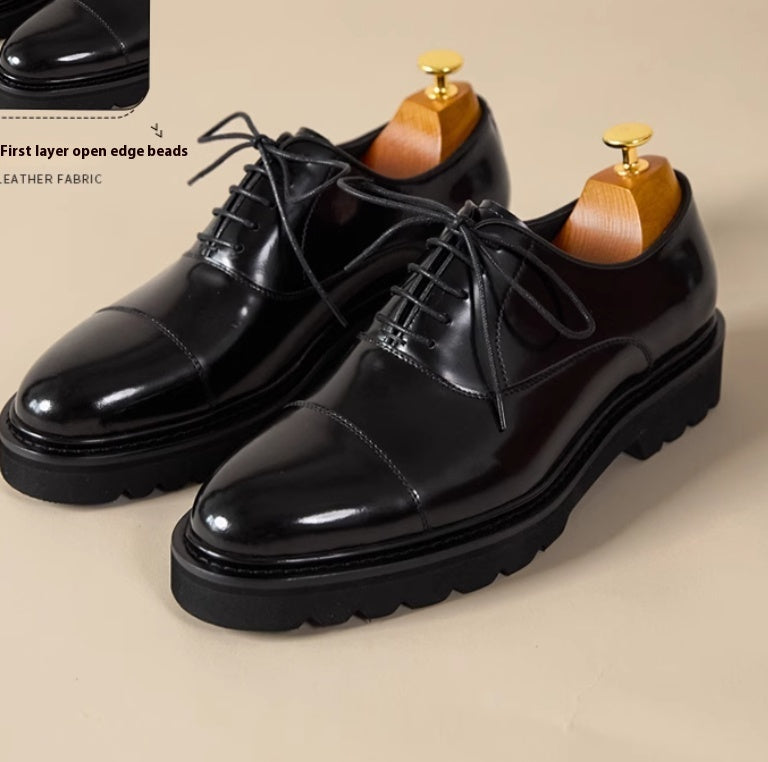 Men's Casual Flat Leather Shoes – Plus Size