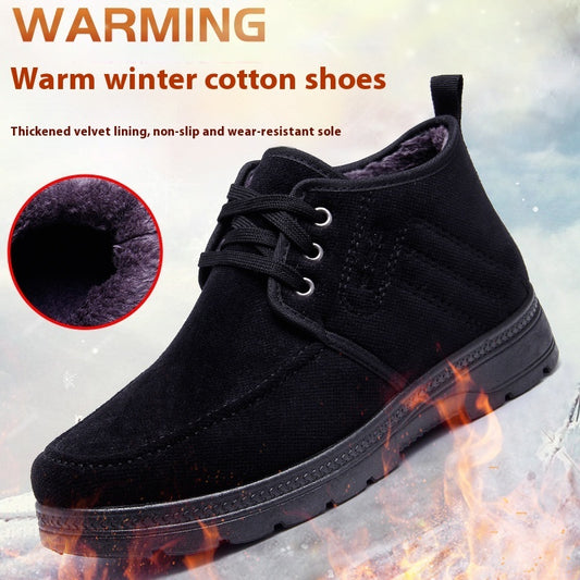 Comfortable, Warm, Breathable, Non-Slip Walking Shoes for Middle-Aged and Elderly Men