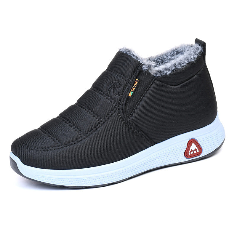 Winter Fleece-Lined Non-Slip Cotton-Padded Shoes for Middle-Aged and Elderly