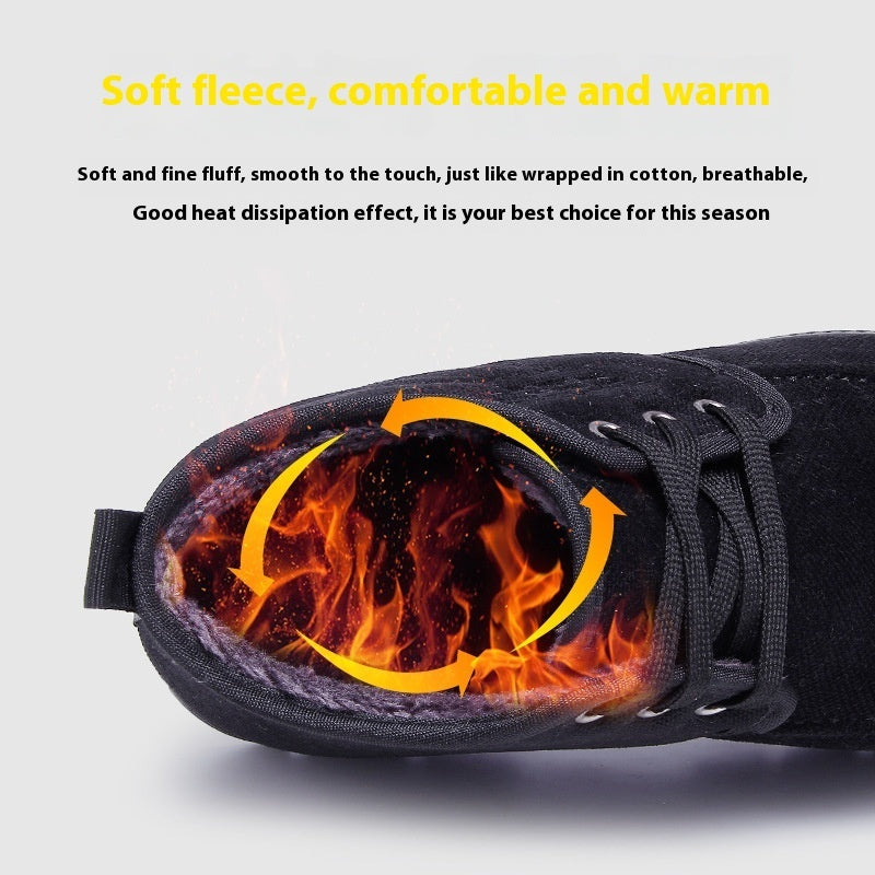 Comfortable, Warm, Breathable, Non-Slip Walking Shoes for Middle-Aged and Elderly Men