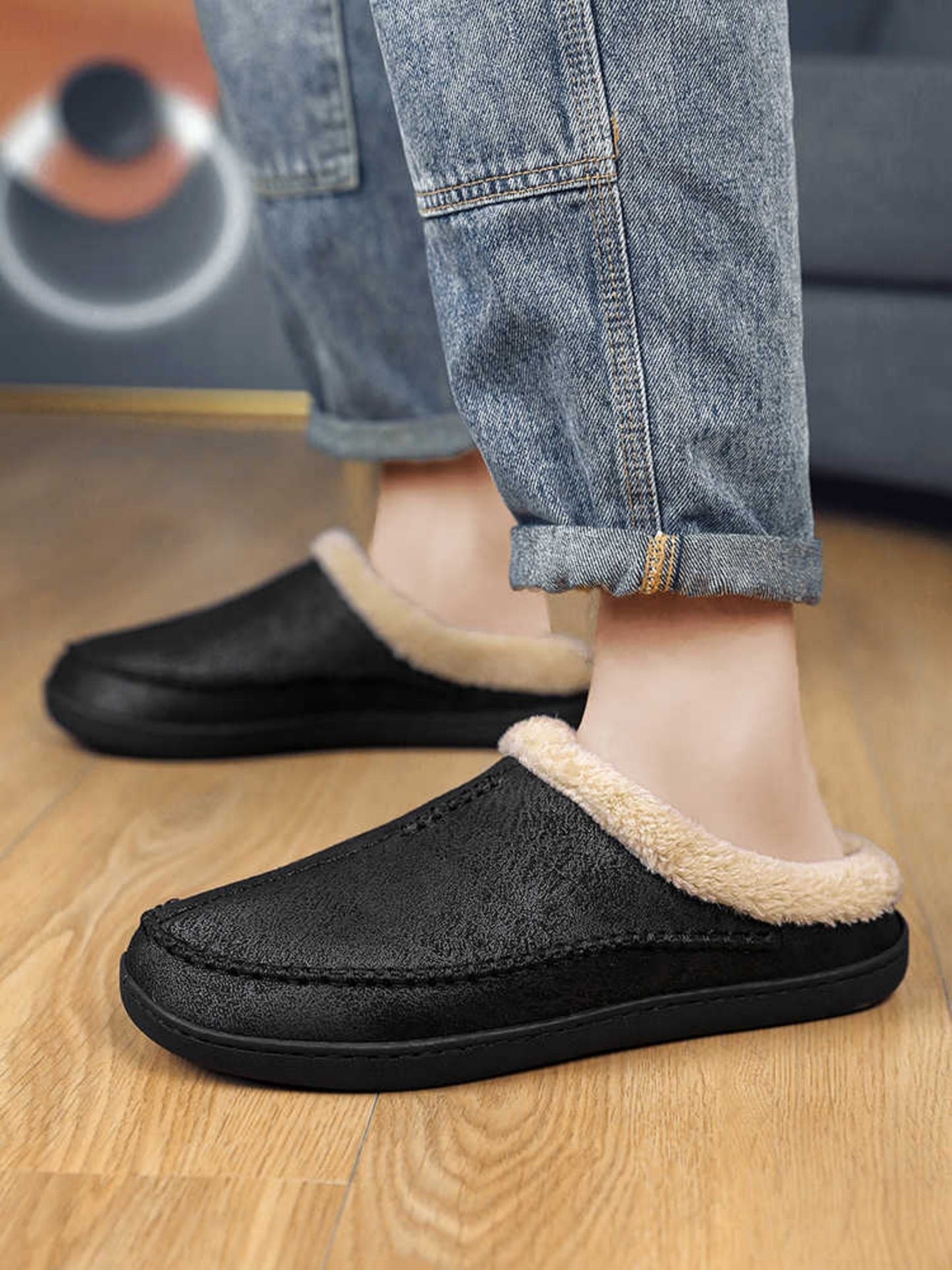 Men's Winter Cotton Slippers – Plus Size for Extra Comfort and Warmth