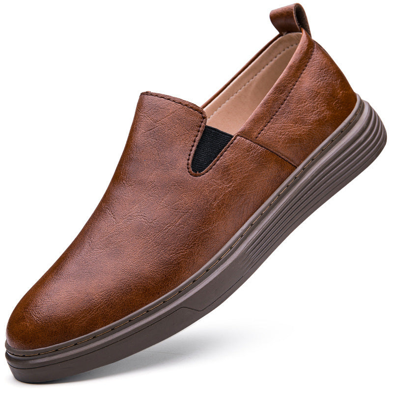 Men's Slip-On Soft Bottom Board Shoes – Hand-Stitched and Breathable Design