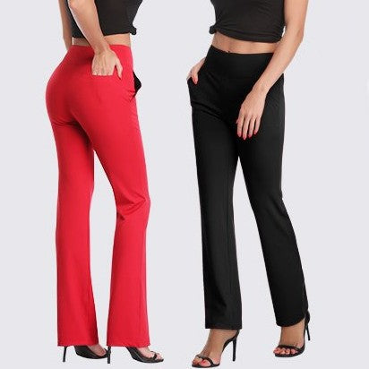 Women's Knitted Long And Micro Flared Side Pocket Pants