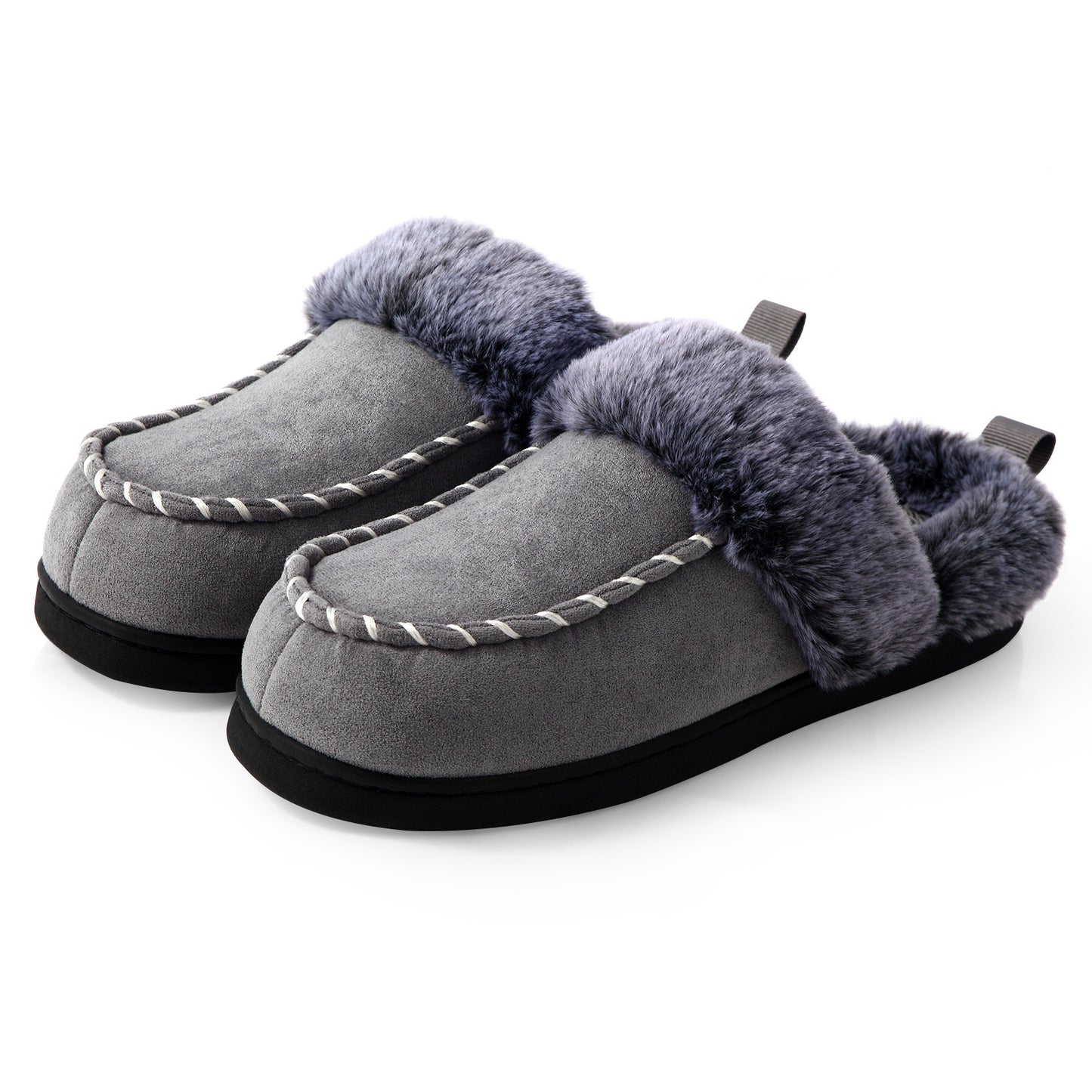 Men's Autumn and Winter Faded Fur Slip-On Home Shoes