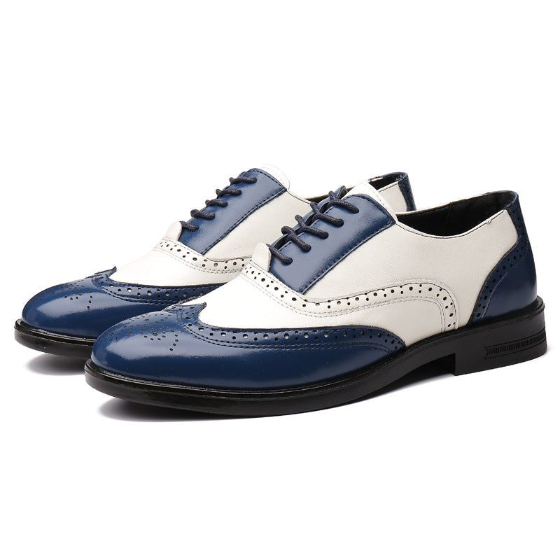 Men's Carved Leather Shoes for Business Formal and Casual Wear