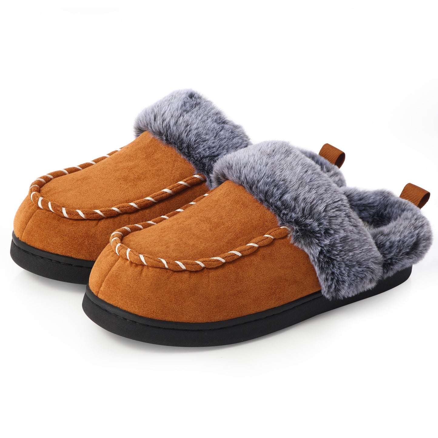 Men's Autumn and Winter Faded Fur Slip-On Home Shoes