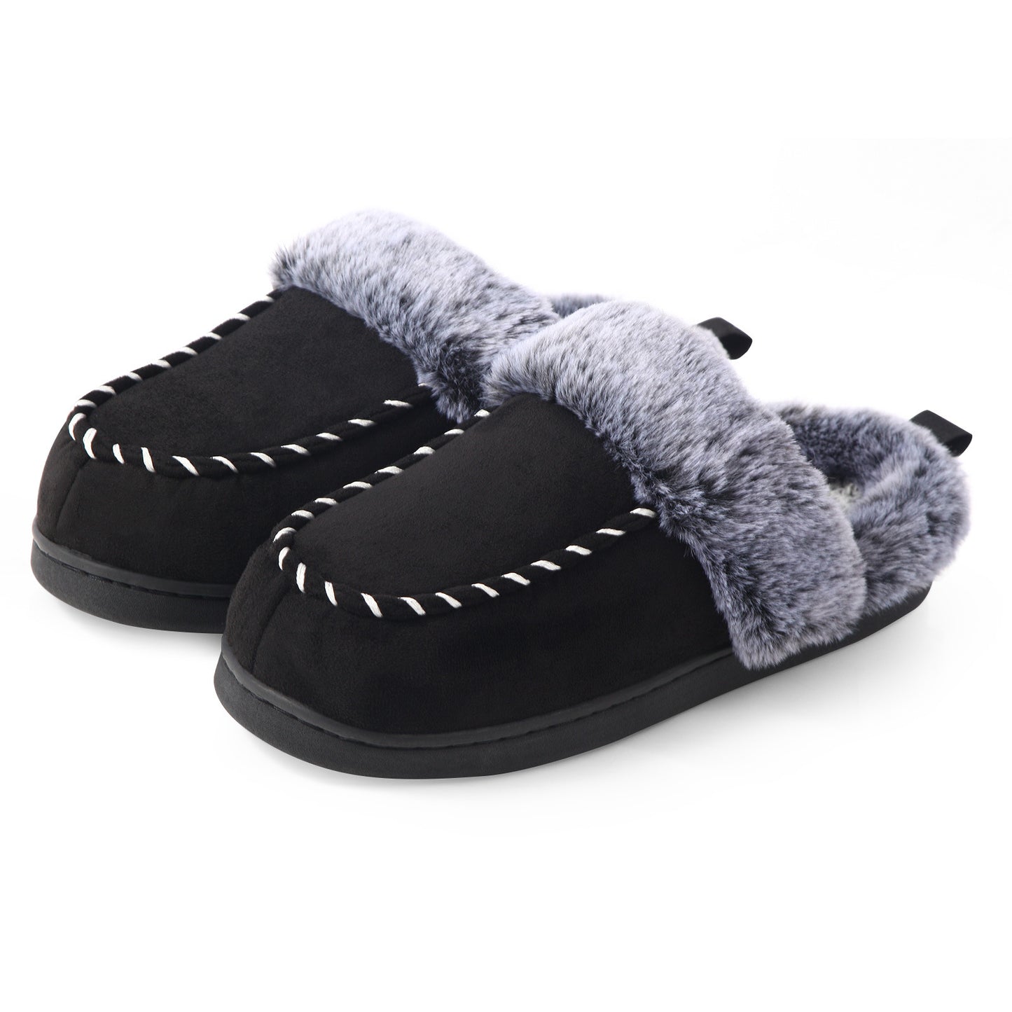 Men's Autumn and Winter Faded Fur Slip-On Home Shoes