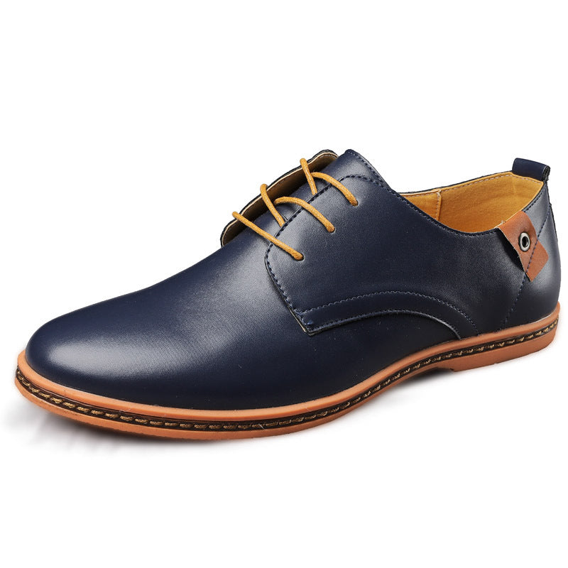 Men's Casual Business Lace-Up Pumps with Leather Surface