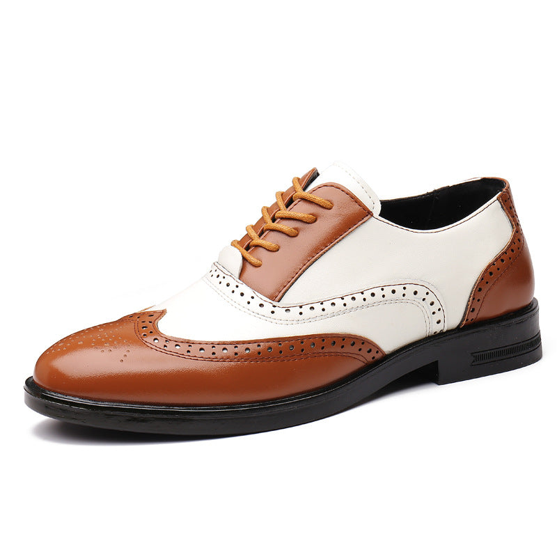 Men's Carved Leather Shoes for Business Formal and Casual Wear