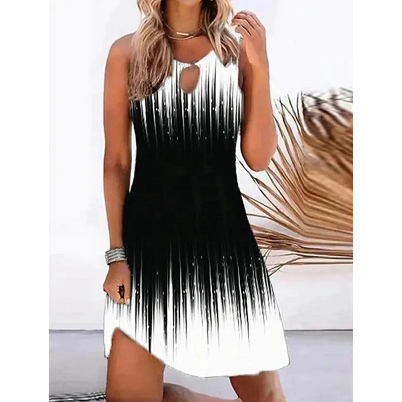 Women's Clothing Sleeveless Printed Dress