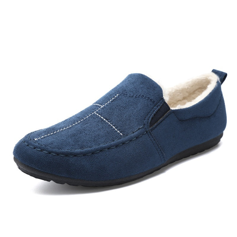 Fleece-Lined Men's Casual Shoes, All-Matching and Warm