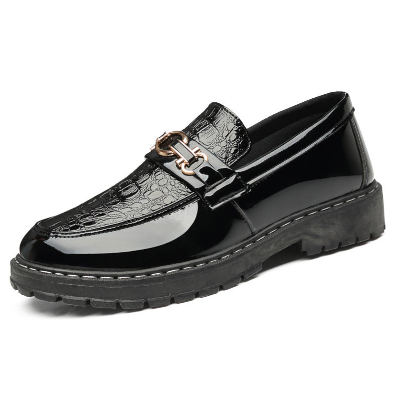 Glossy Casual British Leather Shoes for Men – Youthful Style