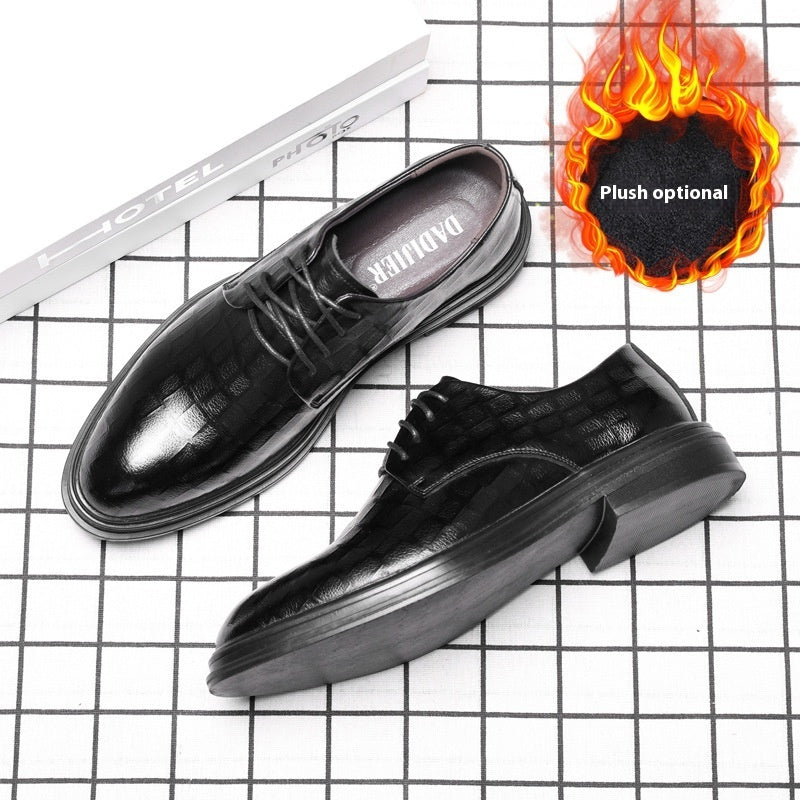 New Autumn British Men's Casual Leather Shoes – Plus Size, Genuine Leather, Business Style