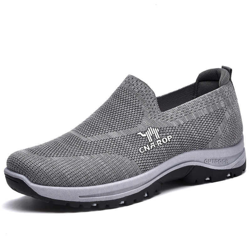 Men's Breathable Mesh Sports Shoes with Flying Woven Design