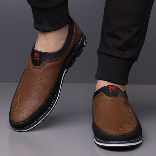 Men's Casual Business Shoes - Comfortable, Fashionable, and Available in Large Sizes