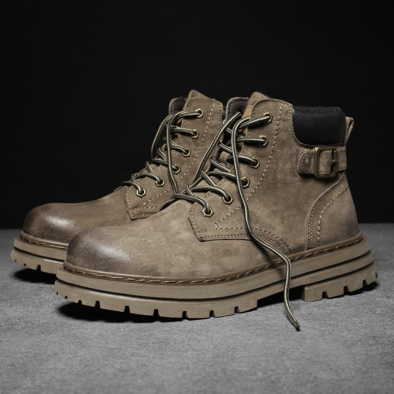 Men's Retro British Style Martin Boots for Autumn and Winter