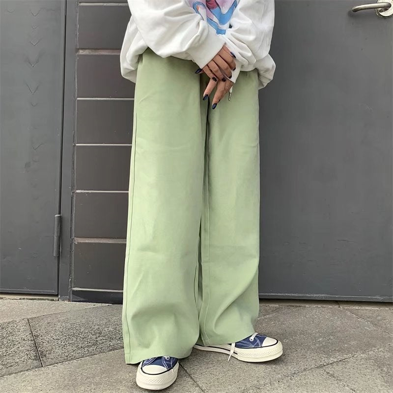 Trendy Wide Leg Casual Pants