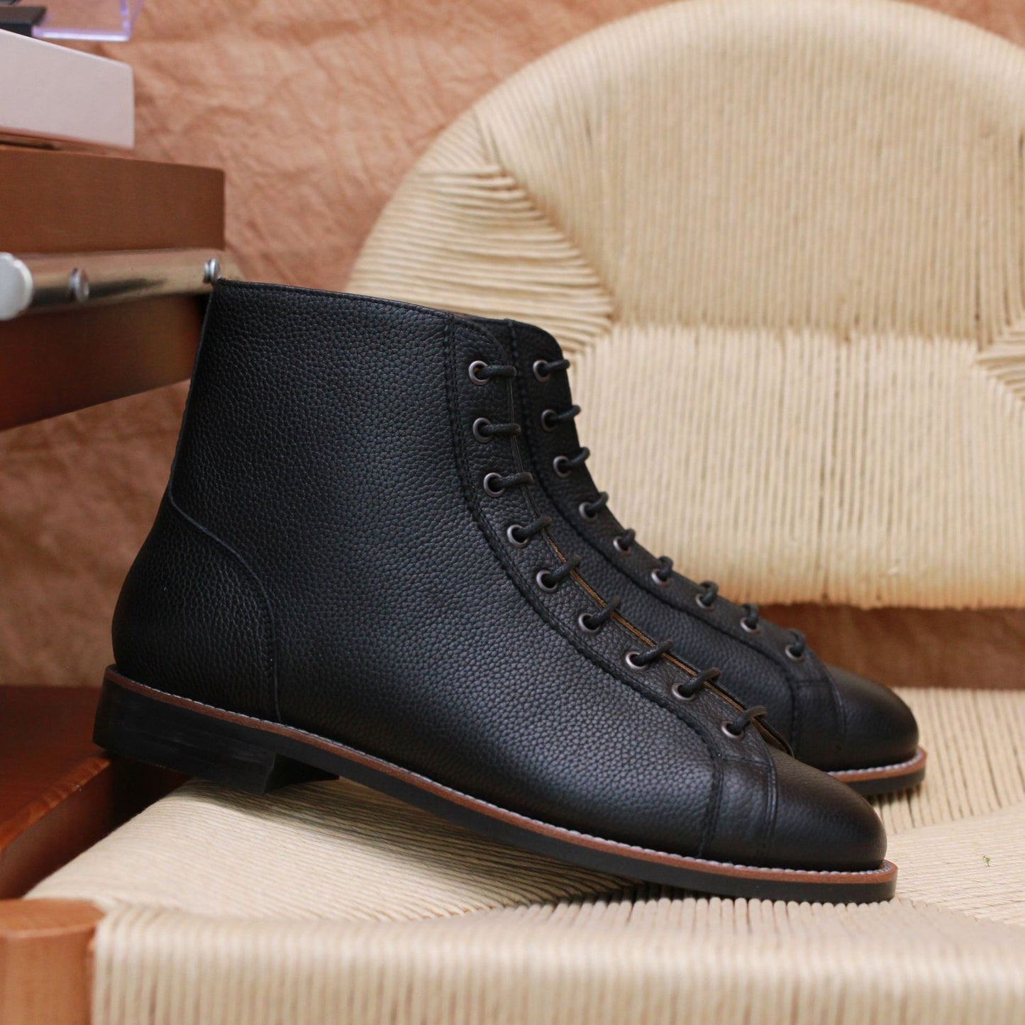 Men's Height-Increasing Square-Toe High-Top Martin Boots