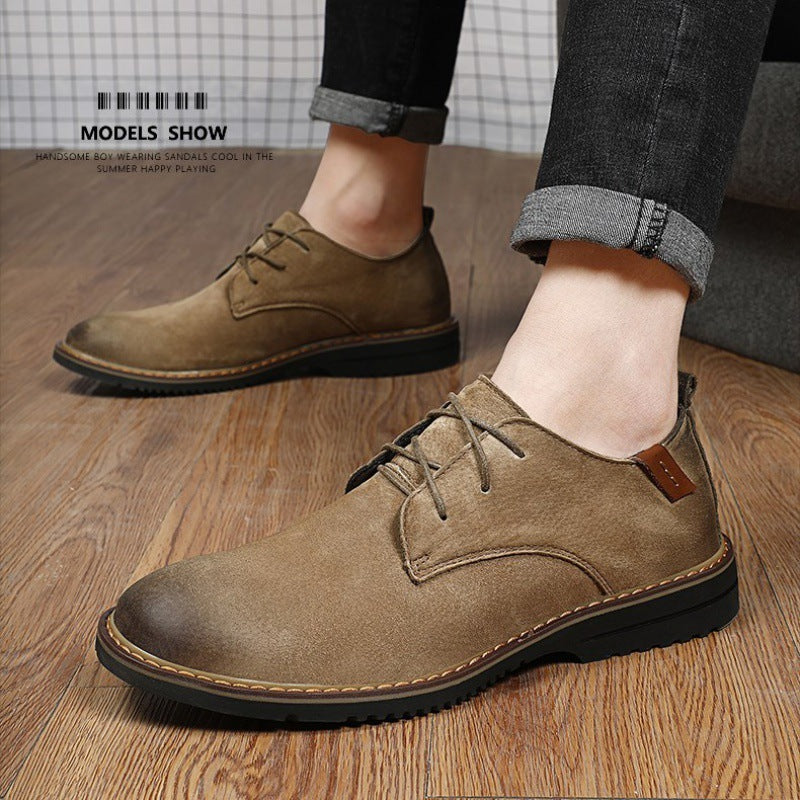 Plus Size Men's Casual Leather Shoes, New for Spring