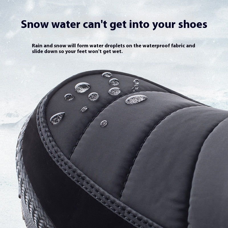 Winter Fleece-Lined Outdoor Snow Boots – Thickened, Non-Slip, and Warm Cotton Shoes