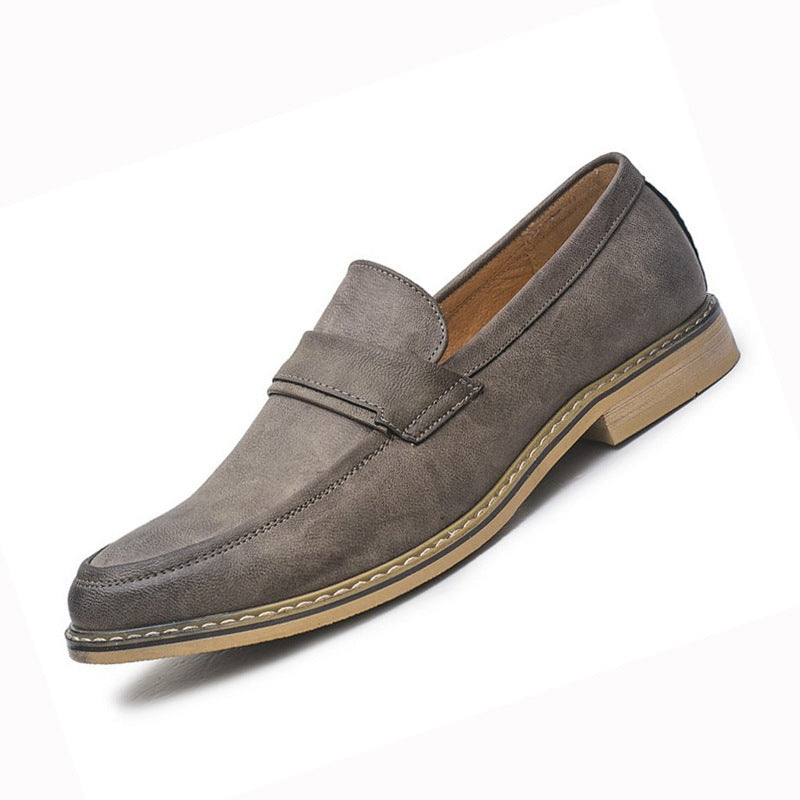 Men's Slip-on Leather Shoes for Business and Formal Wear, Gentleman Style