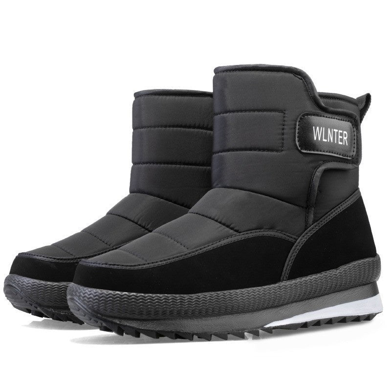 Winter Fleece-Lined Outdoor Snow Boots – Thickened, Non-Slip, and Warm Cotton Shoes