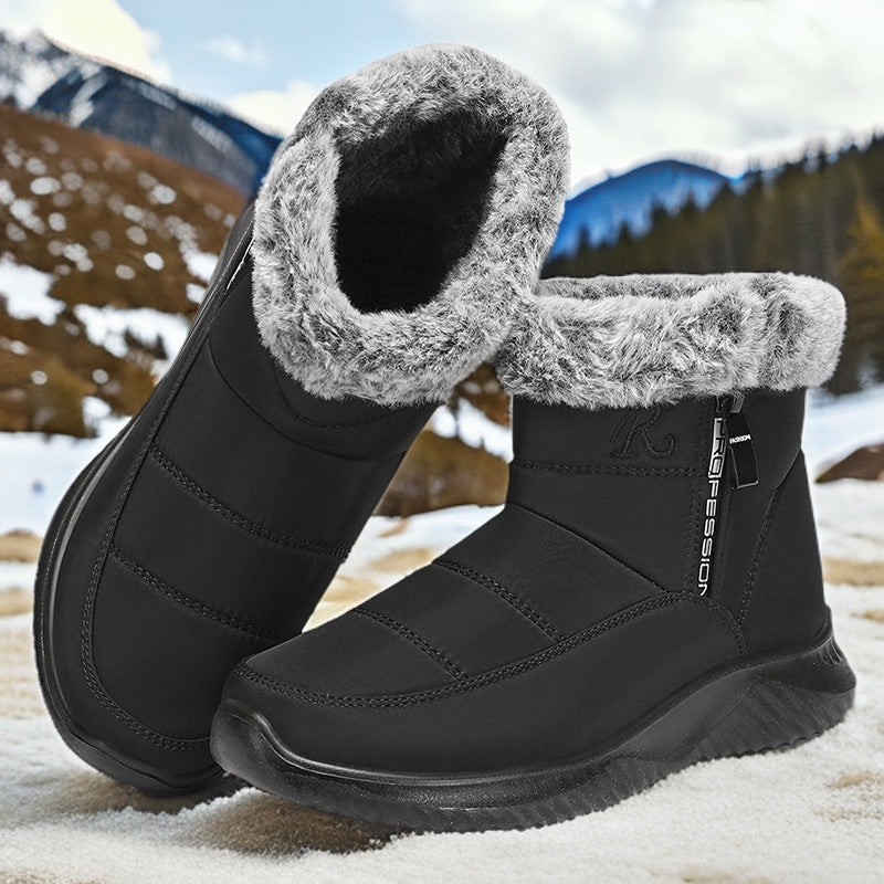 Men's High-Top Fleece-Lined Cotton-Padded Boots – Warm and Thick Winter Shoes