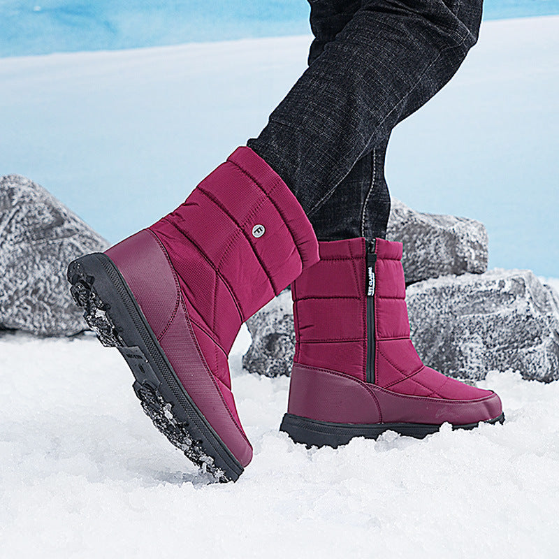 Fleece-Lined Cloth Couple Boots – Warm, Outdoor Climbing, and Leisure Style