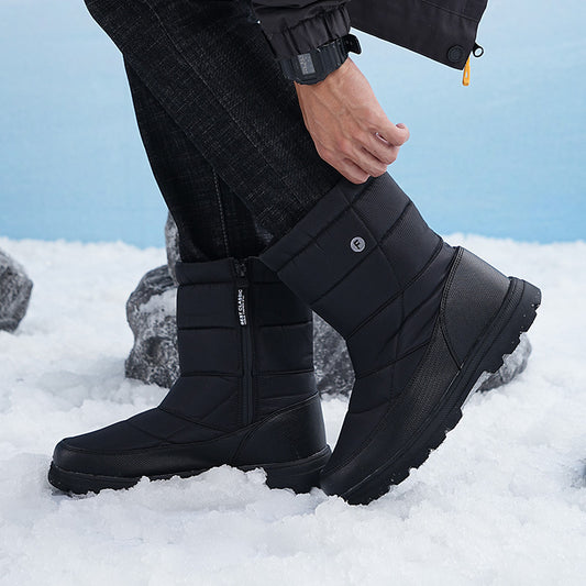 Fleece-Lined Cloth Couple Boots – Warm, Outdoor Climbing, and Leisure Style