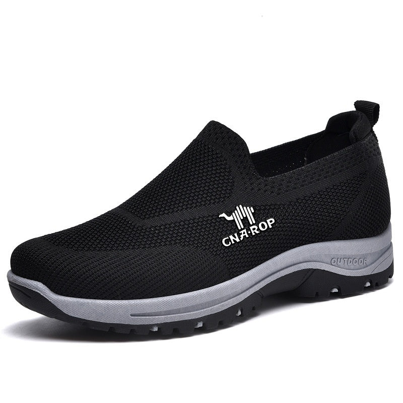 Men's Breathable Mesh Sports Shoes with Flying Woven Design