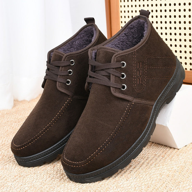 Comfortable, Warm, Breathable, Non-Slip Walking Shoes for Middle-Aged and Elderly Men