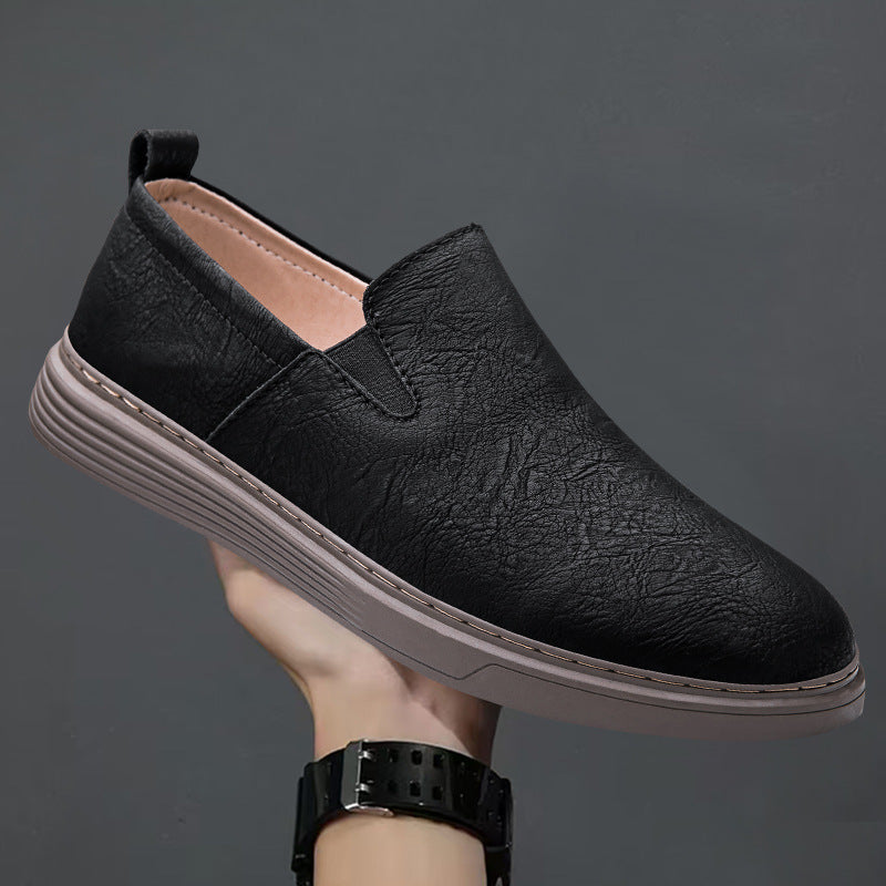 Men's Slip-On Soft Bottom Board Shoes – Hand-Stitched and Breathable Design