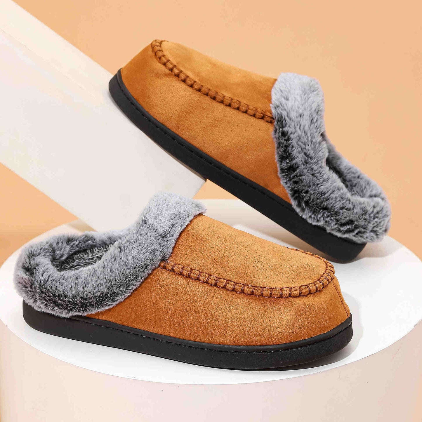 Men's Winter Cotton Slippers – Plus Size for Extra Comfort and Warmth